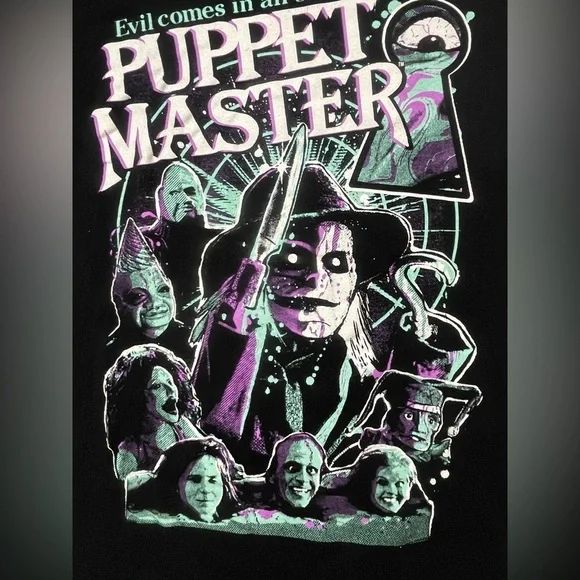 Puppet Master 1989 Horror Movie Graphic T-Shirt - size Large - Picture 2 of 6